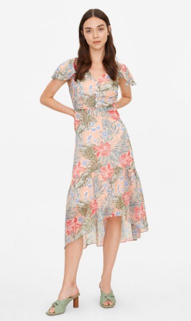 Đầm midi hoa Iris