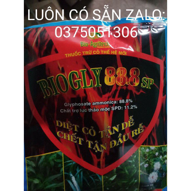 Thuốc Cỏ Biogly888 Loại Hạt Trắng (Glyphosate 888%)Chết Tận Gốc Rễ