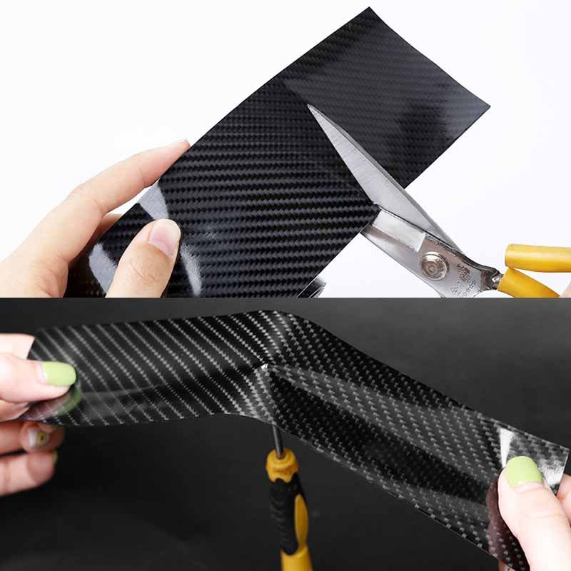 3/5/7/10cm Car Style 5D Carbon Film Stickers Side Doors Protect Nano Car Trunk Door Sill Full Body Vinyl Stickers Accessories