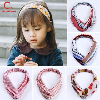 Băng Đô Vải Cài Tóc Đính Nơ Xinh Xắn Cho Bé Gái