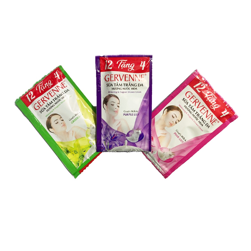Sữa Tắm trắng da Gervenne  3 gói