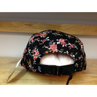 MŨ 5 PANEL HOA THÁI LAN DIAMOND ĐEN 05
