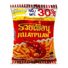 Combo 12 gói Snack Tôm Thái Ruay Puan gói 20g * 12goi