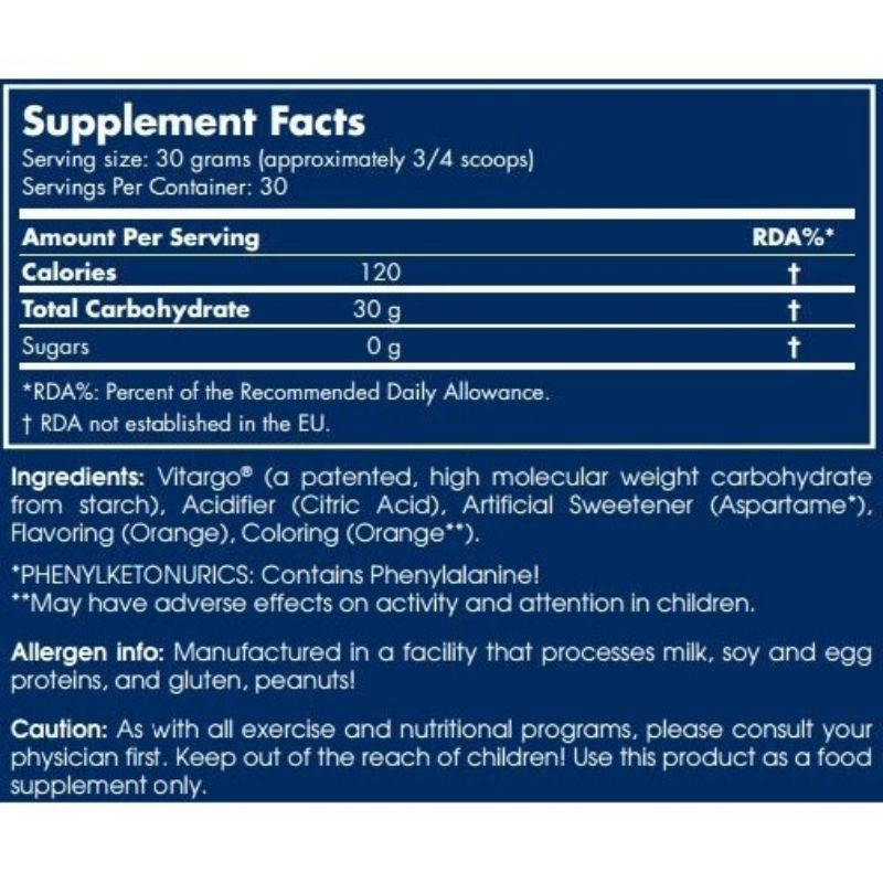 SCITEC VITARGO INTRA WORKOUT CARB + ELECTROLYTES  CARBOHYDRATE FOR ENERGY AND GLYCOGEN LOADING TĂNG SỨC BỀN