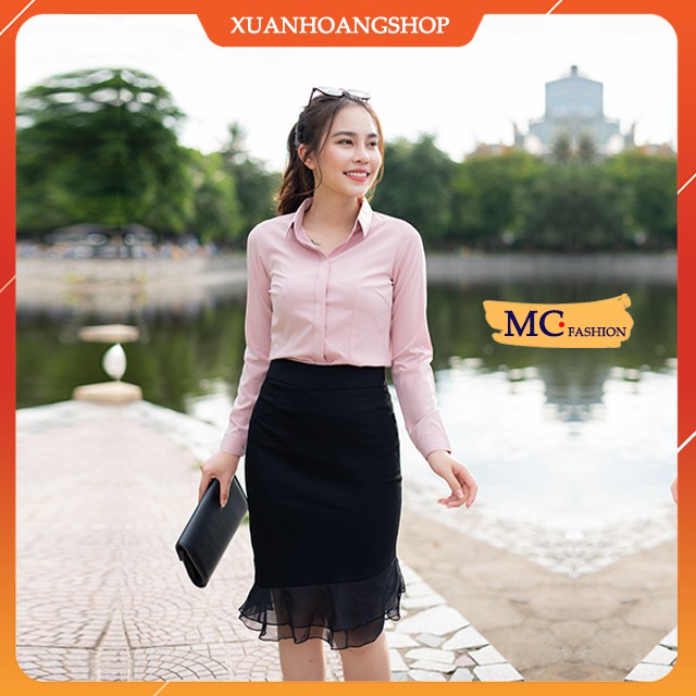 Chân Váy Công Sở Mc Fashion Nữ, Đuôi Cá, Dáng Dài, Ôm, Lưng Cao, Màu Đen, Chất Vải Đẹp, Không Có Túi, Cv0331 | BigBuy360 - bigbuy360.vn