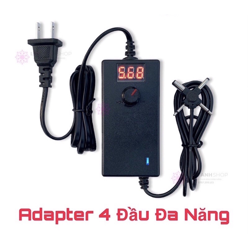 Nguồn Ổn Áp 4 Đầu Đa Năng Điện Tử 3-12V Dùng Các Loại Máy Phun Xăm