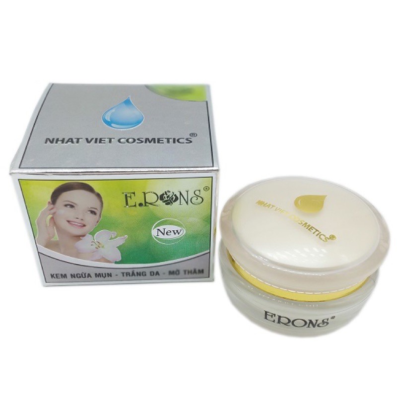 Kem ngừa mụn - Trắng da - Mờ thâm Erons (18g) ( Xanh - Xám)