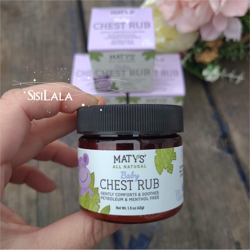 Mẫu mới dầu ấm ngực Maty’s Natural cho bé 3m+