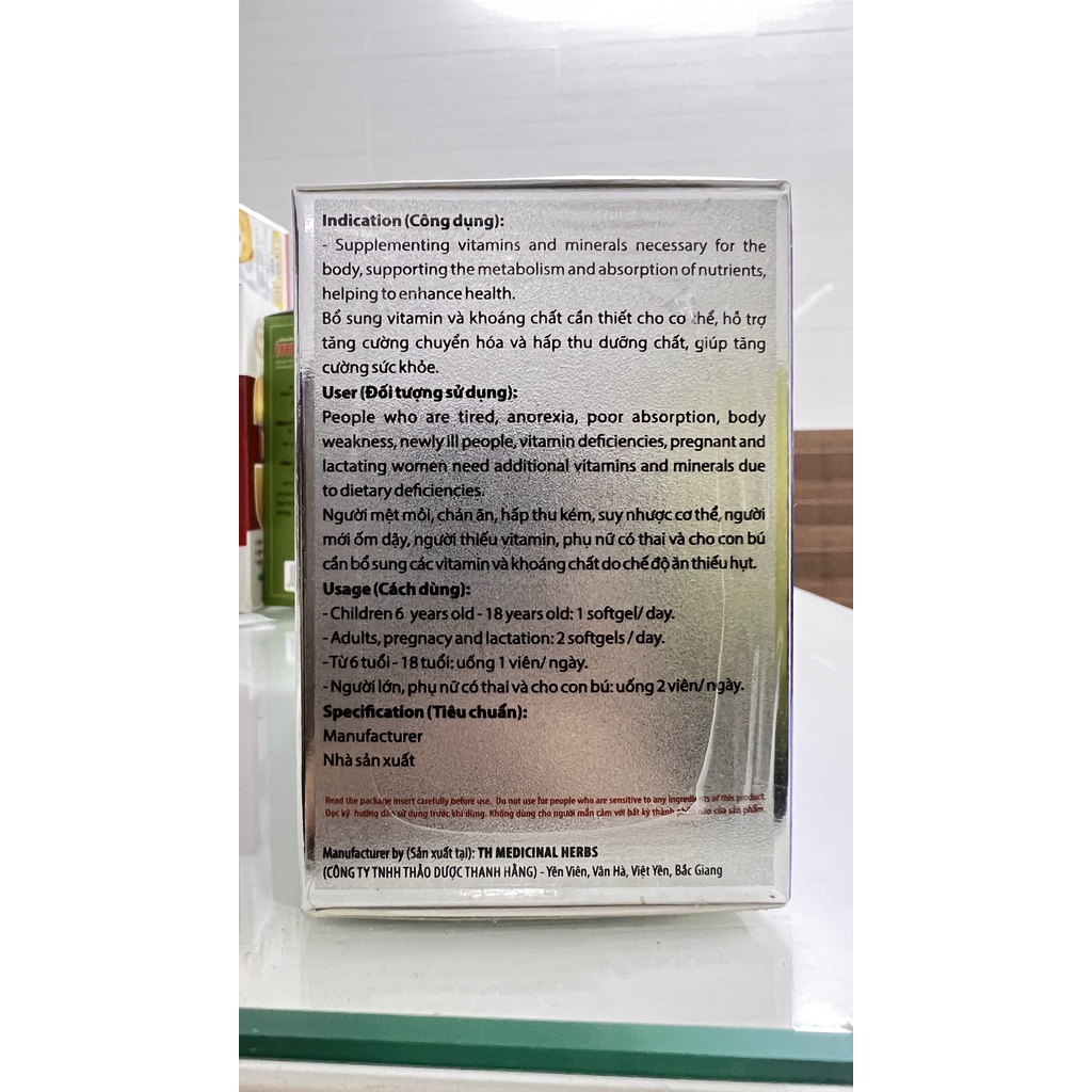 Viên uống Robvita bổ sung vitamin,khoáng chất tăng cường sức khỏe cho cơ thể