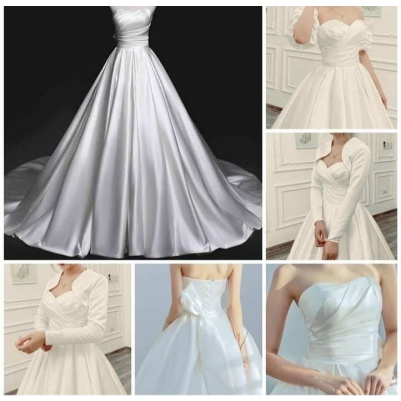 váy cưới cô dâu (3ni1) mặc được 3 kiểu#xuhuong