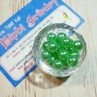 Nhựa giả ngọc trai 8mm xanh lá