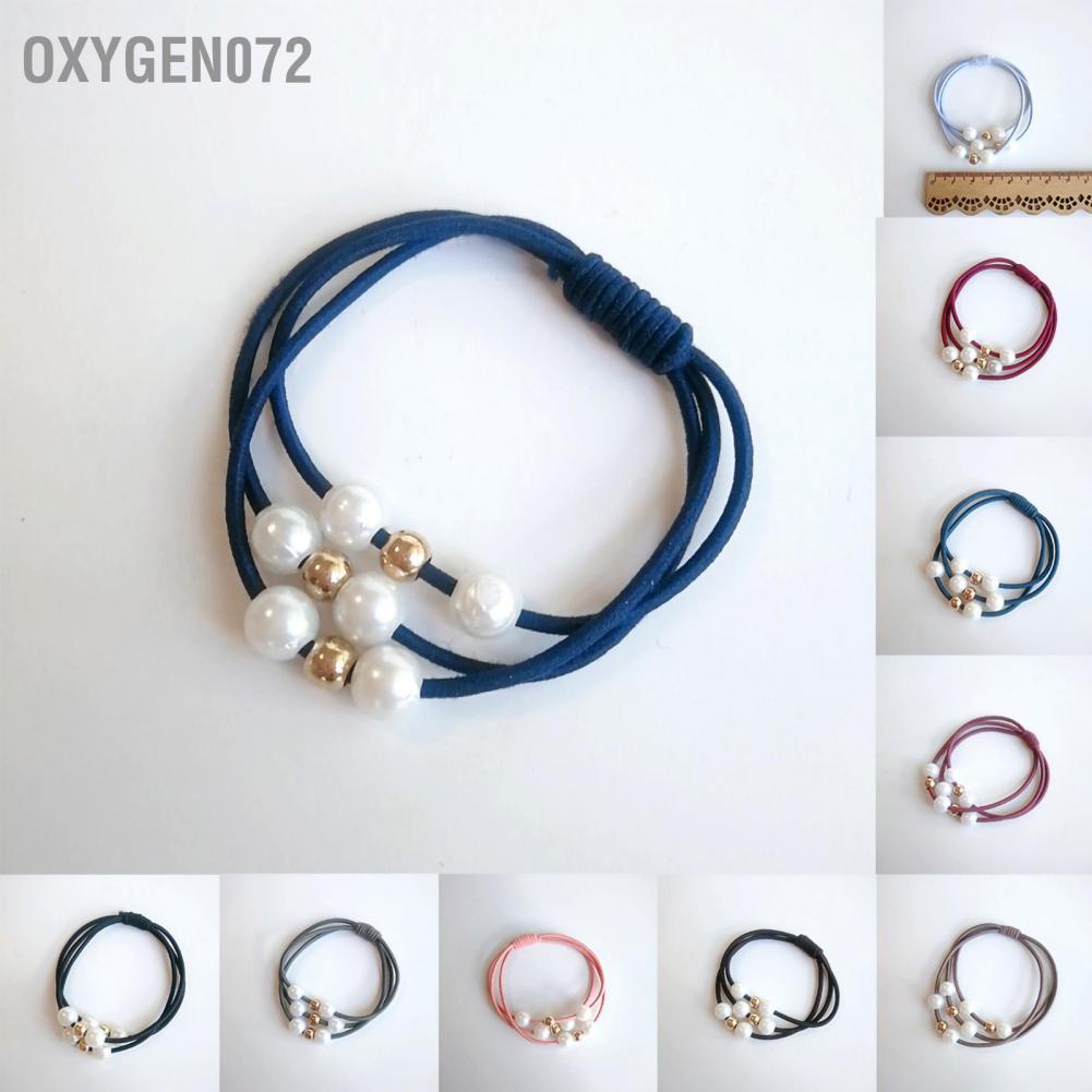 Dây buộc tóc co giãn tốt đính ngọc trai giả thời trang cho nữ