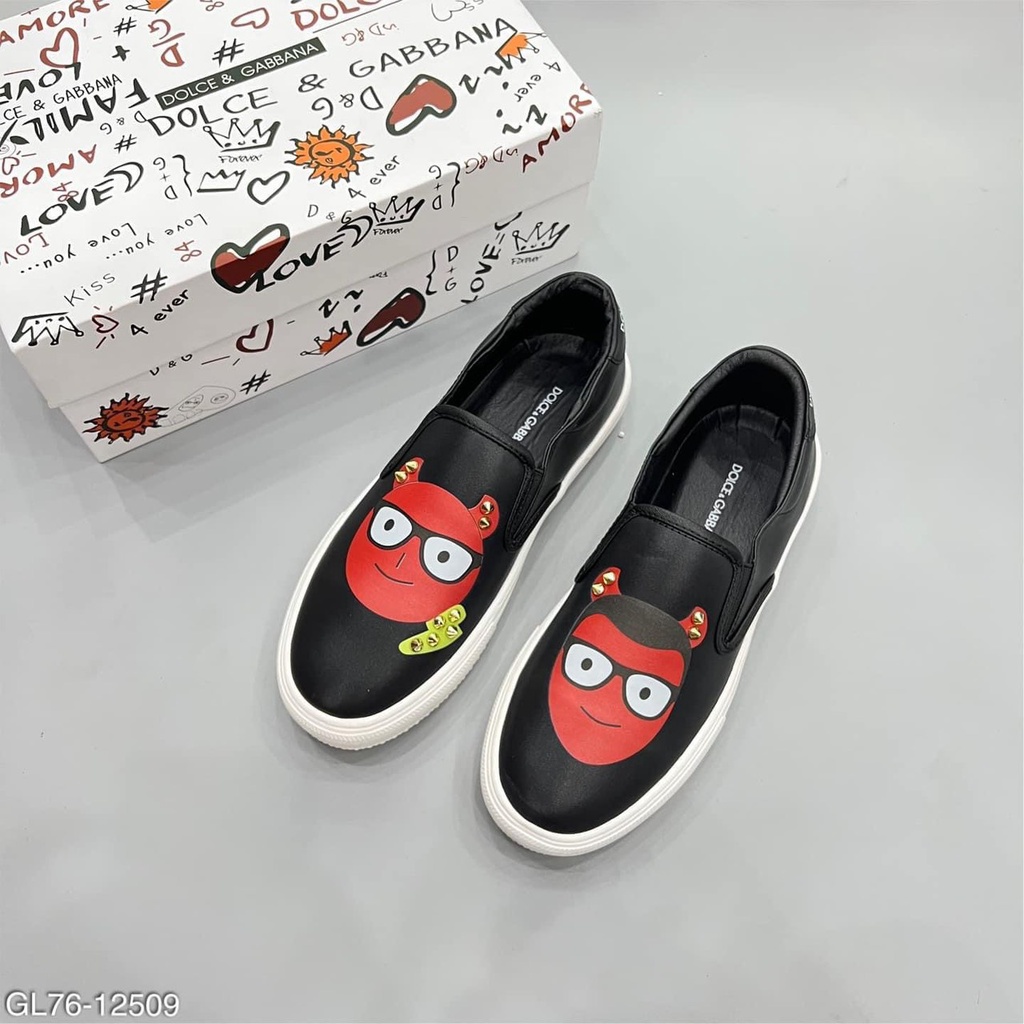 Giày Lười Slipon DG Mặt Quỷ Đính Đinh