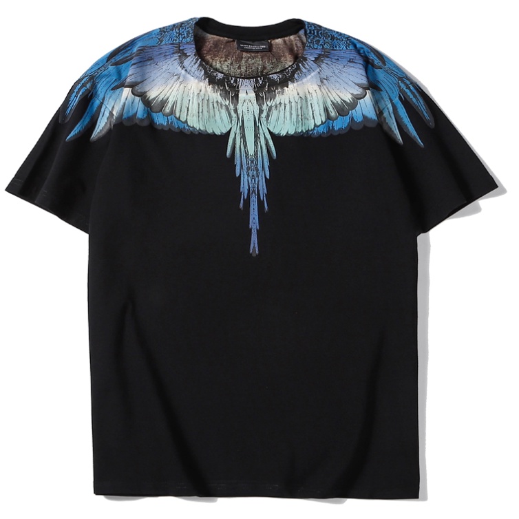 Áo thun cotton MARCELO BURLON in họa tiết thời trang cho nam và nữ