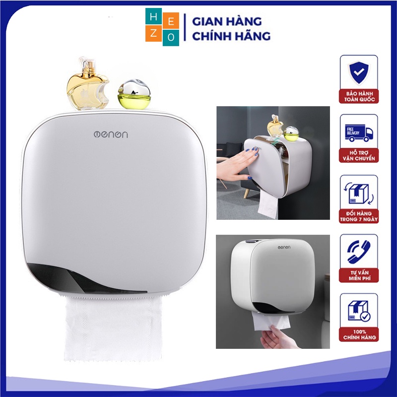 Hộp đựng giấy vệ sinh EONON dán tường. Chất liệu nhựa ABS cao cấp bền bỉ, chống nước 2 ngăn tiện lợi