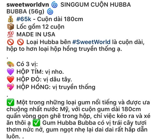 Sing-Gum Cuộn Hubba