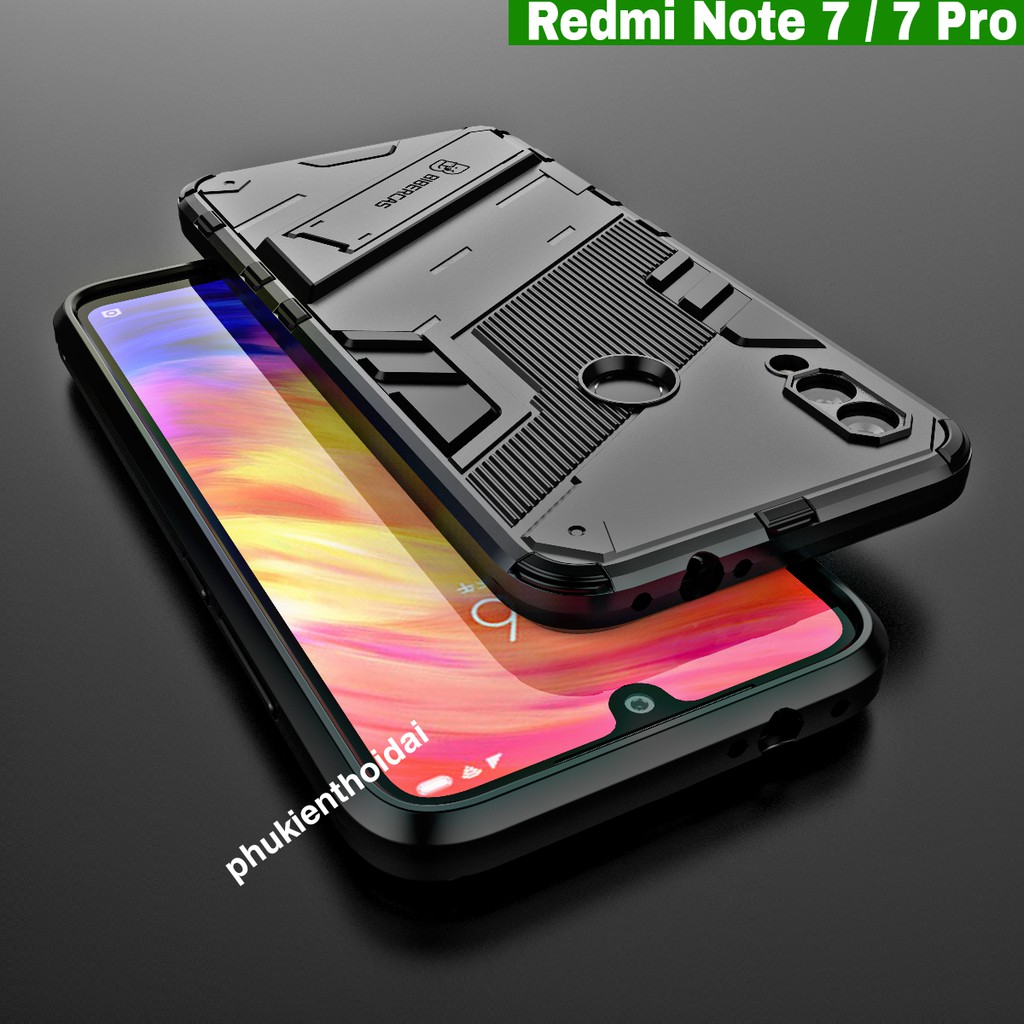Ốp lưng Redmi Note 7 / 7 Pro / Note 11 Pro chống sốc Iron Man Ver 2 cao cấp siêu bền giá đỡ xem phim