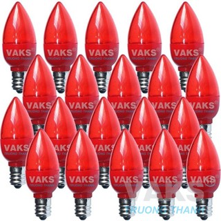 BỘ ĐÈN LED 20 TRÁI ỚT TIẾT KIỆM ĐIỆN (1W) ĐUÔI VẶN E12-220V (Ánh sáng đỏ)