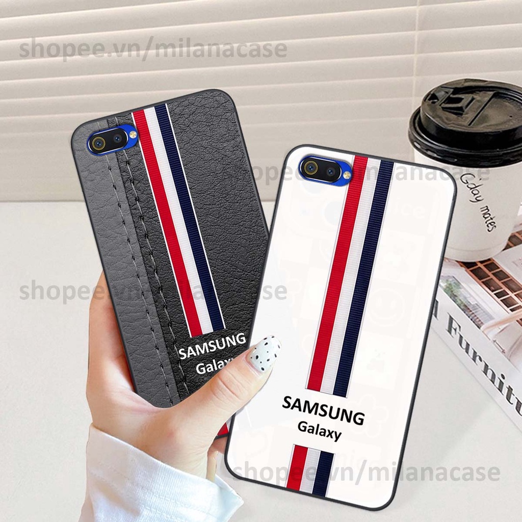 Ốp Realme C1 / C2 in giả da phong cách thể thao, cá tính, thời trang