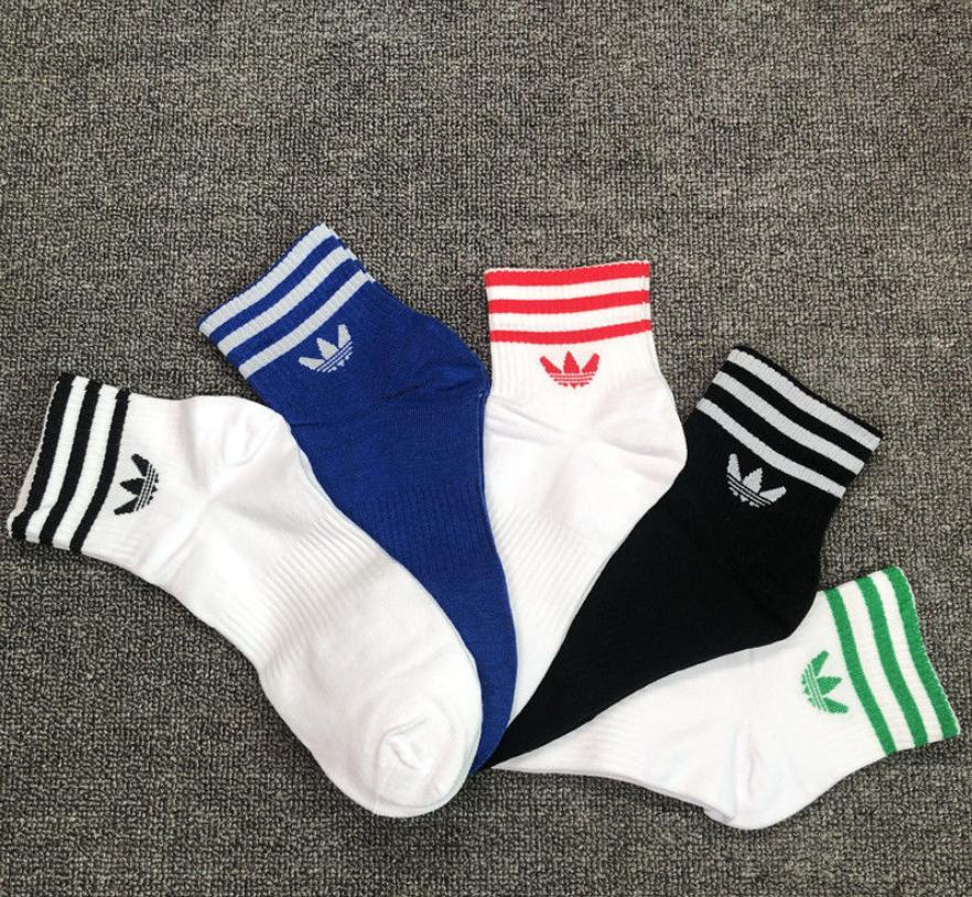 Four-season breathable four season Adidas 5 pair cotton socks can wear men's and women's sport socks