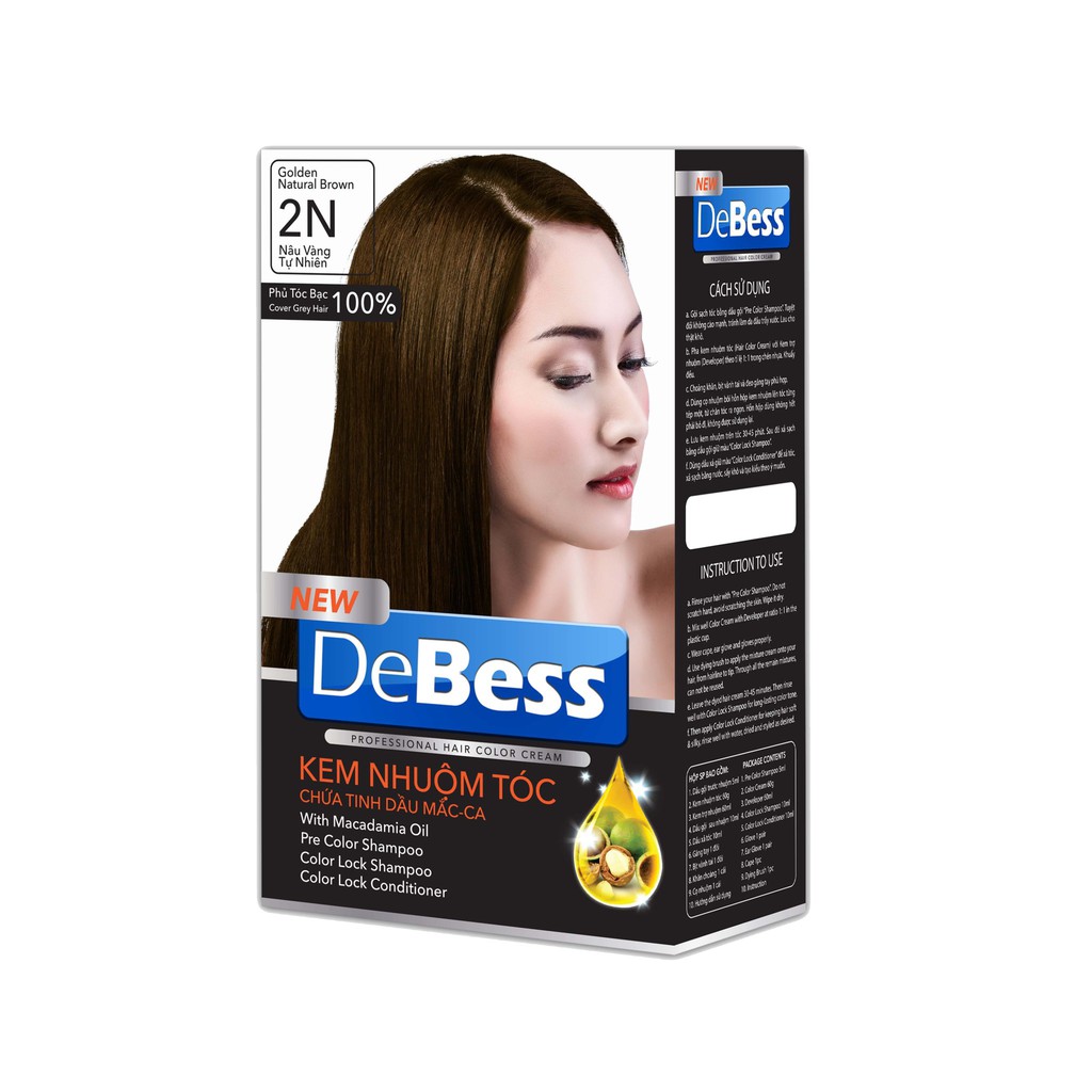 KEM NHUỘM TÓC PHỦ BẠC 100% THIÊN NHIÊN TINH DẦU MẮC CA