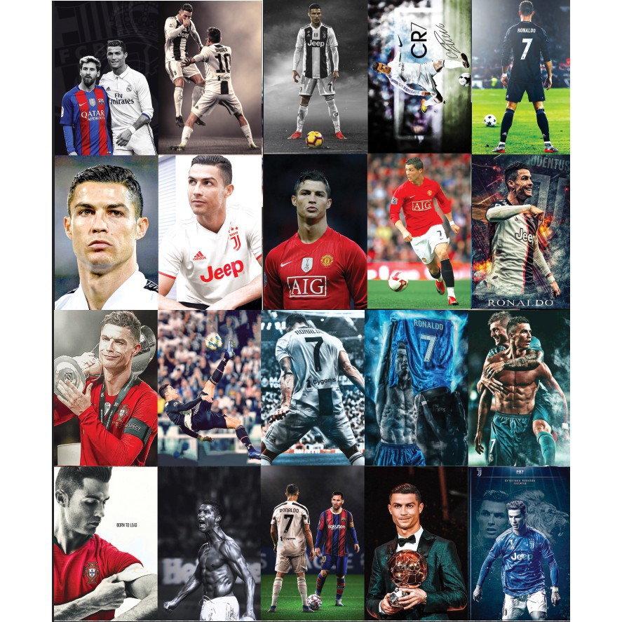 combo 20 ảnh poster decal dán cr7 Ronaldo