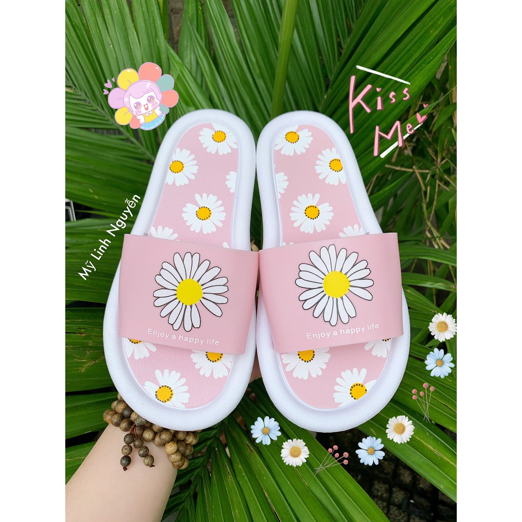 Dép Hoa Cúc đi trong nhà chất liệu cao su mềm mại êm chân nhập khẩu | BigBuy360 - bigbuy360.vn