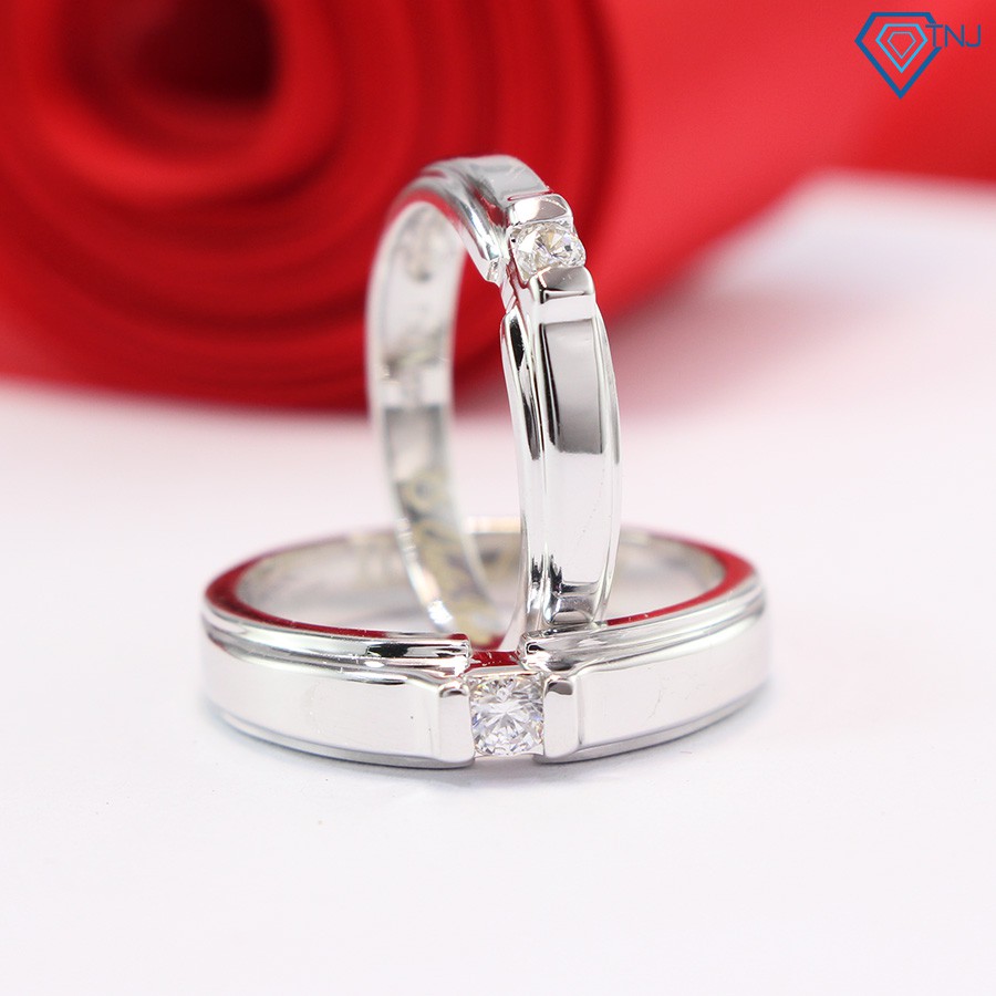 Nhẫn đôi bạc 925 khắc tên đẹp ND0342 - Trang Sức TNJ