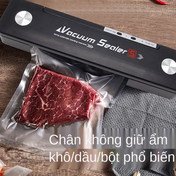 Máy đóng gói hút chân không loại nhỏ gia đình, hàn miệng túi tự động thực phẩm, bảo quản bếp tiện lợi, tích hợp