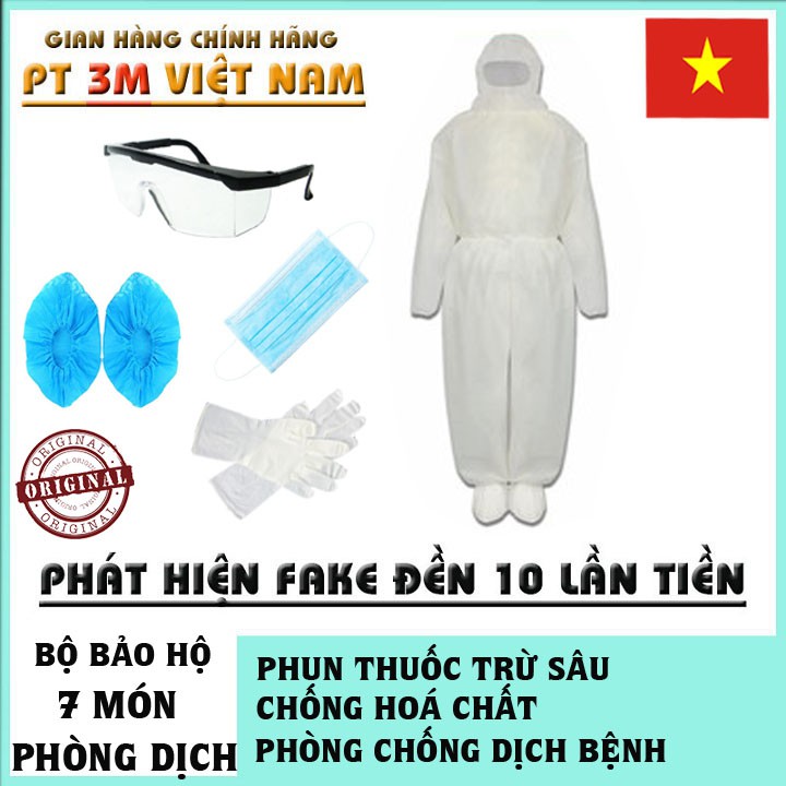 Bộ quần áo bảo hộ y tế , bộ phòng dịch 7 món cao cấp