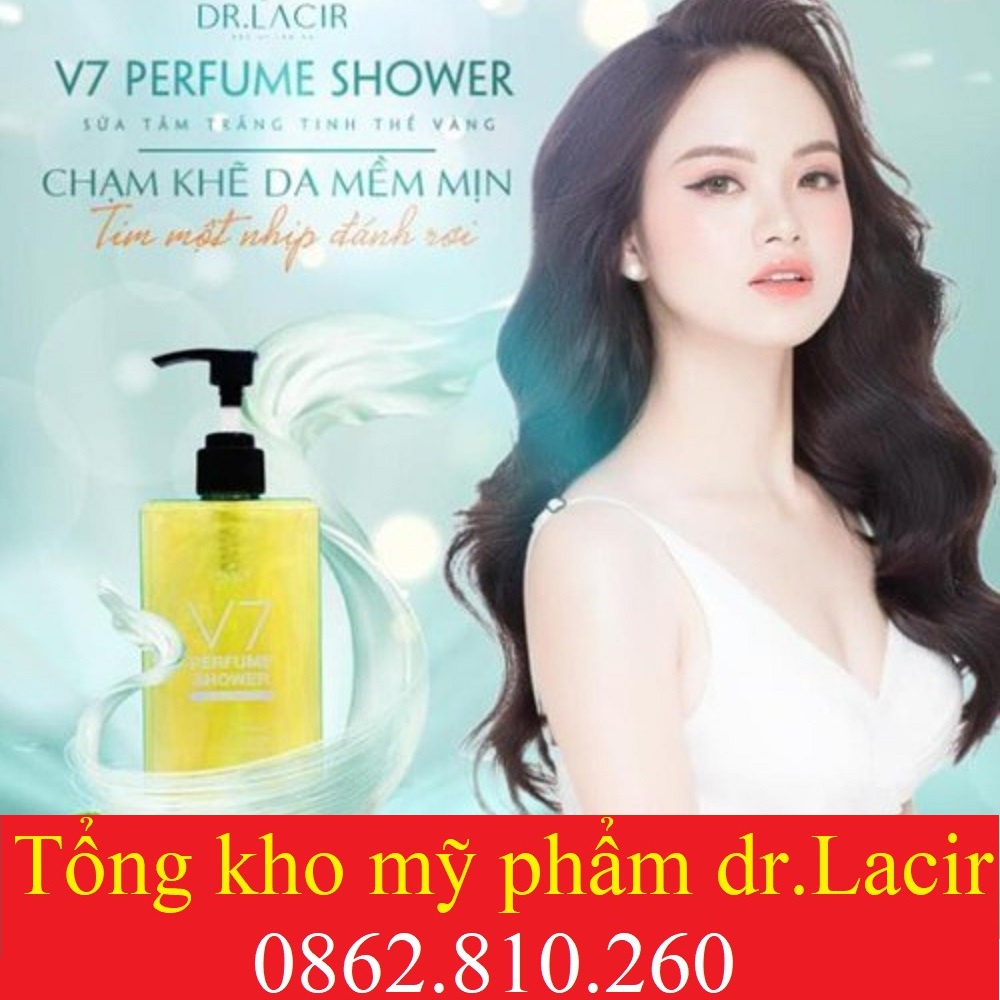 V7 PERFUME SHOWER DR LACIR Chai 350ml, Sữa Tắm Trắng Da V 7 Lamer DrLacir CHÍNH HÃNG date mới
