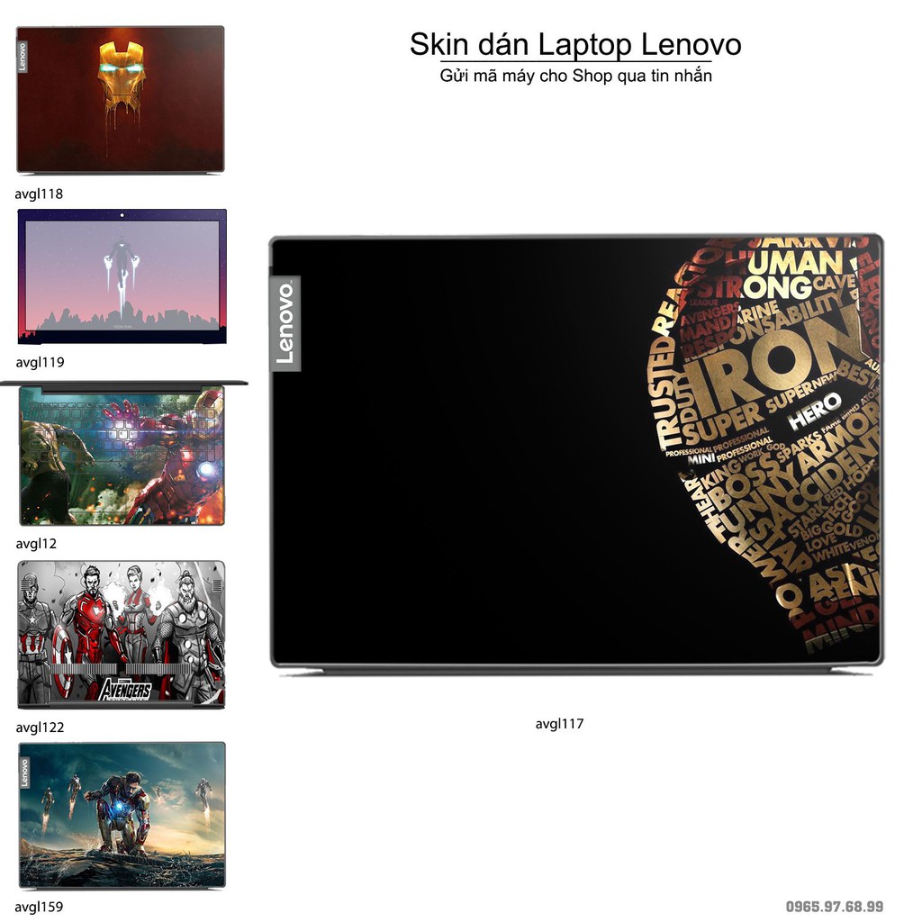 Skin dán Laptop Lenovo in hình Avenger _nhiều mẫu 3 (inbox mã máy cho Shop)