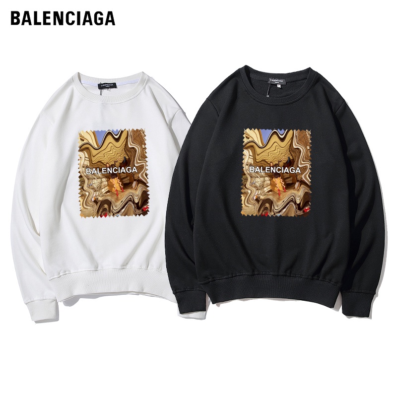 Balenciaga Áo Sweater Thể Thao Vải Cotton Cổ Tròn Kiểu Cổ Điển Thời Trang Cho Các Cặp Đôi 5902 #