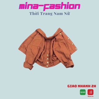 🌟HCM🌟🌺FREESHIP 99K🌺️ >--->Sale Hot Hot Áo Hàn Quốc Jeans Kaki Nữ Nút Sau Màu Vàng AKKN03<---< Mina-Fashion ⚡⚡⚡⚡⚡