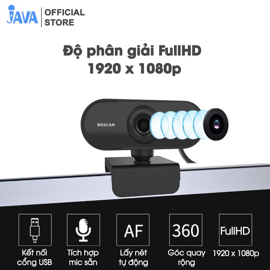 [QUAY CHỮ CỰC RÕ] Webcam máy tính FullHD 1080p rõ nét - Thu hình cho máy tính, pc, TV, để bàn - Rõ nét - Chân thực