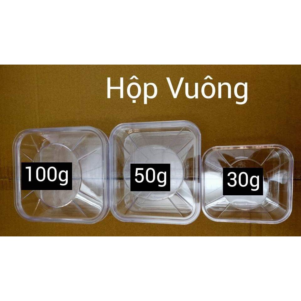 HỘP NHỰA VUÔNG 30/50/100G ĐỰNG YẾN