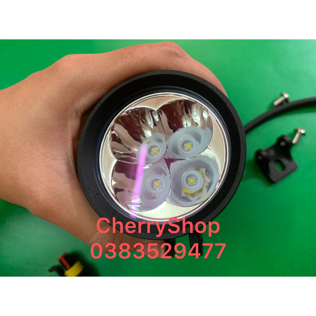 Combo Đèn trợ sáng L4X SST20 Kính Tím công tắc rời