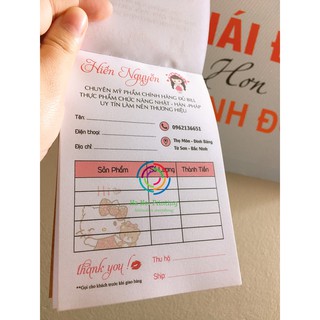 Phiếu ship hàng Cute in thông tin shop theo yêu cầu