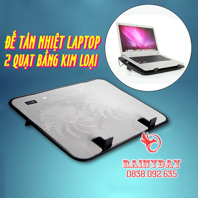 Đế tản nhiệt Laptop cho máy tính Macbook Cooler Master Gaming 2 quạt làm mát 13/14/15.6/16/17 inch