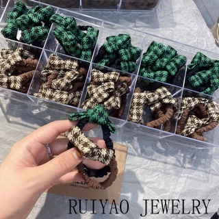 Dây Cột Tóc Co Giãn Đính Nơ Nhỏ Xinh Xắn Phong Cách Retro Hàn Quốc One Year Dongdaemun