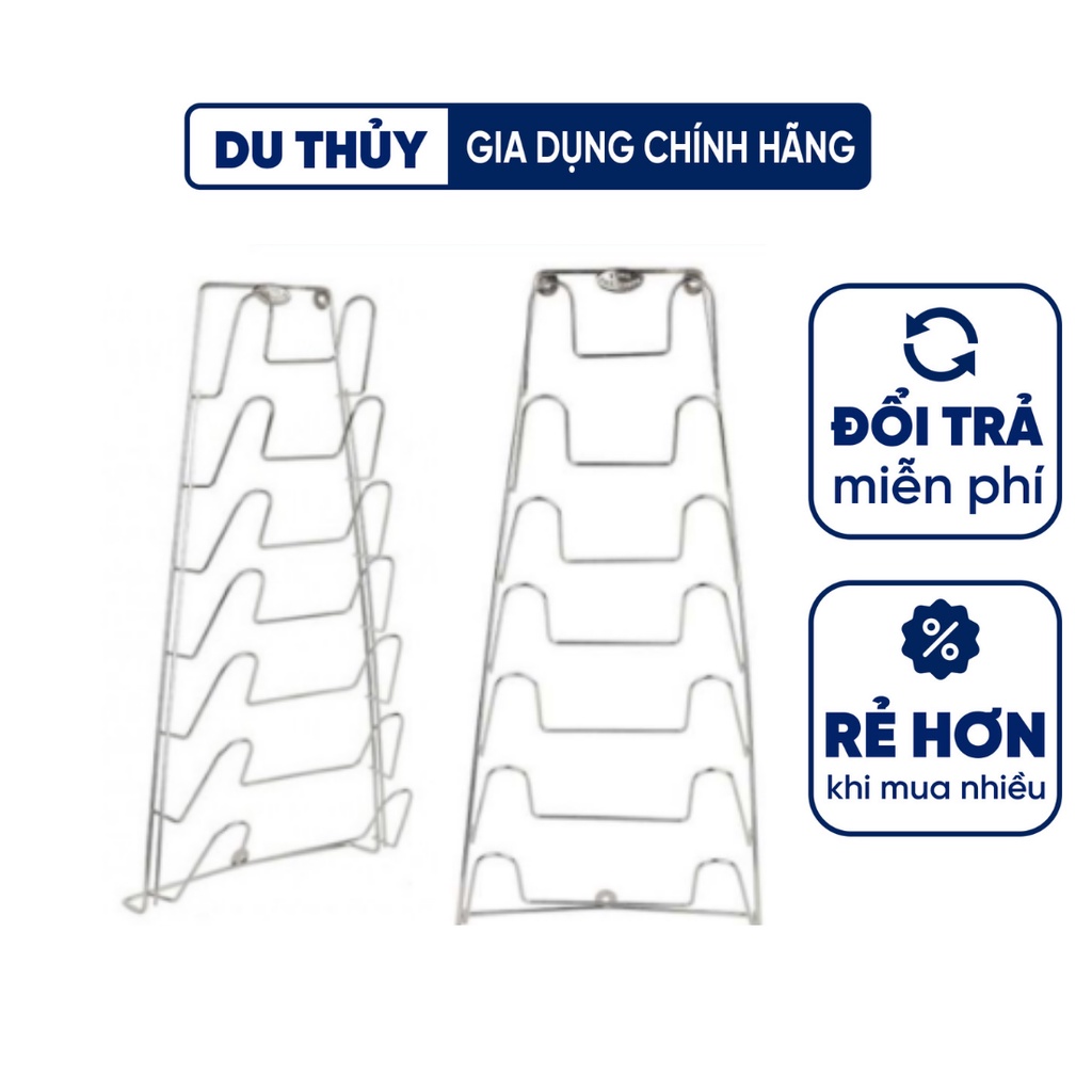 Giá treo vung nắp xoong nồi 6 tầng, 9 tầng đóng tường, chất liệu inox 201, tiết kiệm không gian