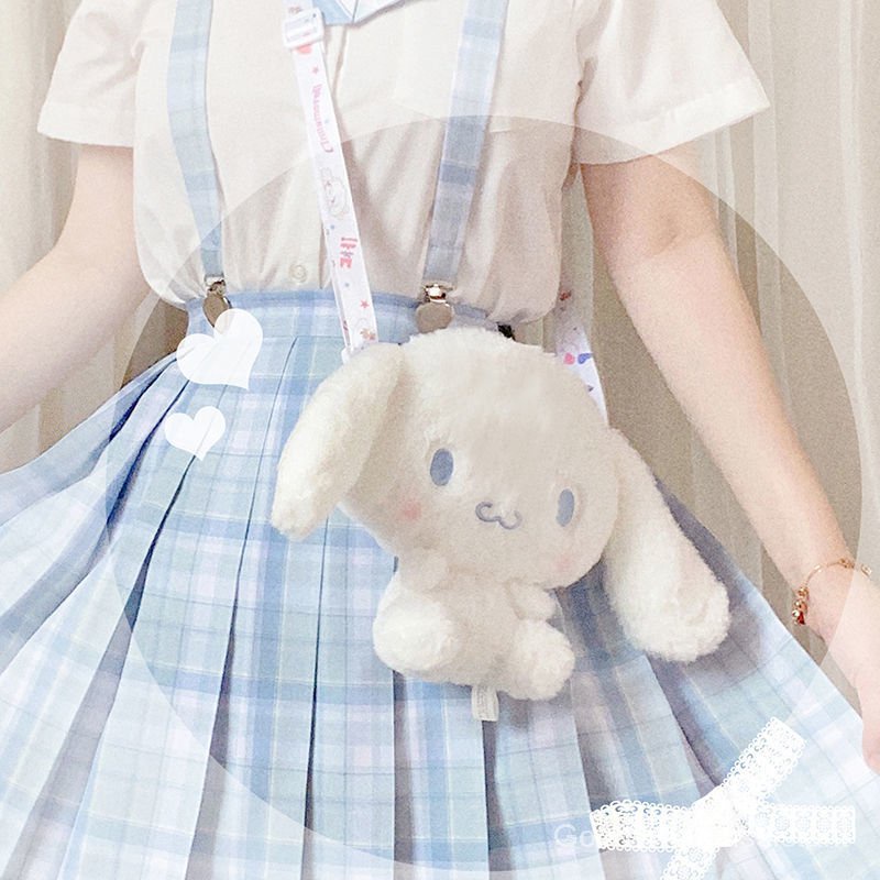 Túi đeo chéo Cinnamoroll vải lông mềm mịn phong cách Nhật Bản
