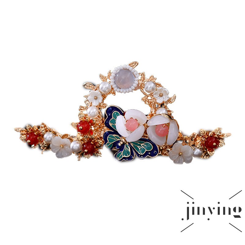 GETNOIVAS Bộ Phụ Kiện Trang Trí Tóc Phong Cách Cổ Trang Trung Hoa Tiện Dụng