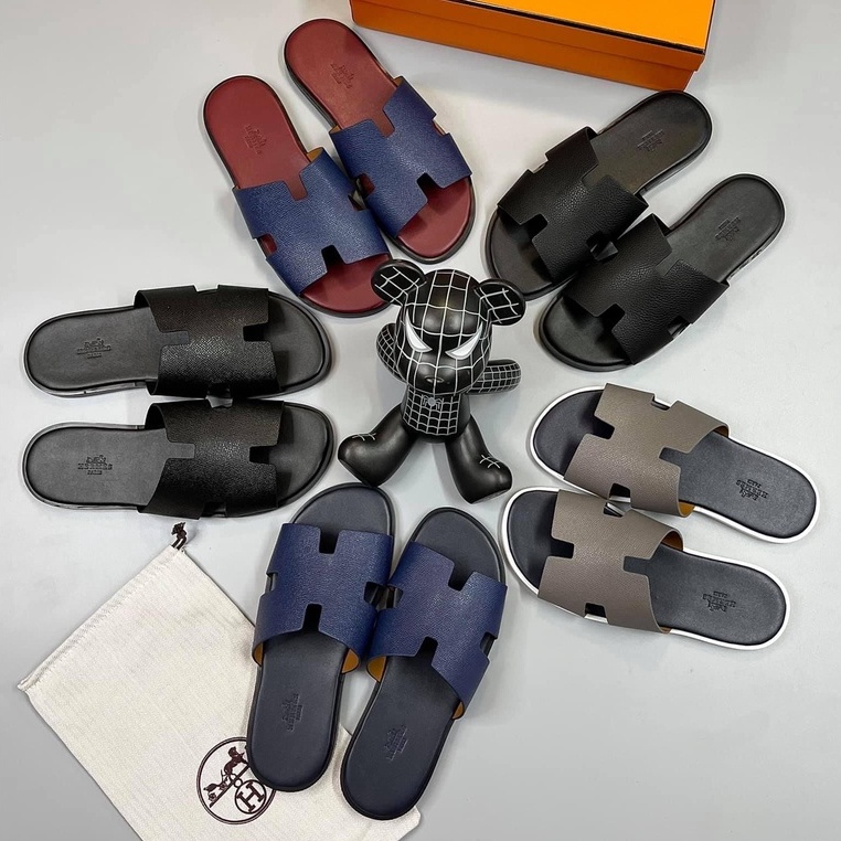 Dép Hermes Classic Taiga đế gỗ các màu