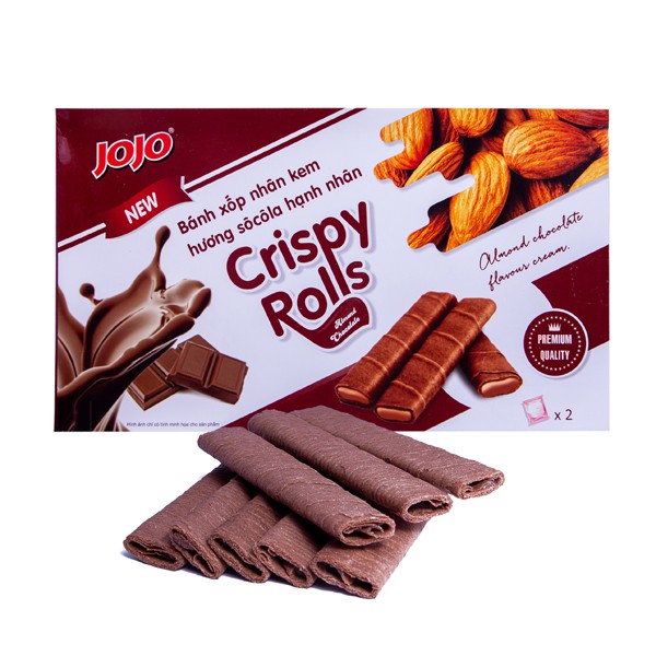 BÁNH XỐP ỐNG JOJO NHÂN SÔCÔLA HẠNH NHÂN 150G