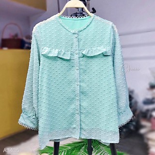 áo sơ mi phối ren hoa tuyết