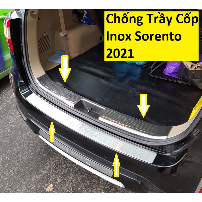 Chống Trầy Cốp Trong, Ngoài Xe KIA Sorento 2025-2021 Hàng Inox