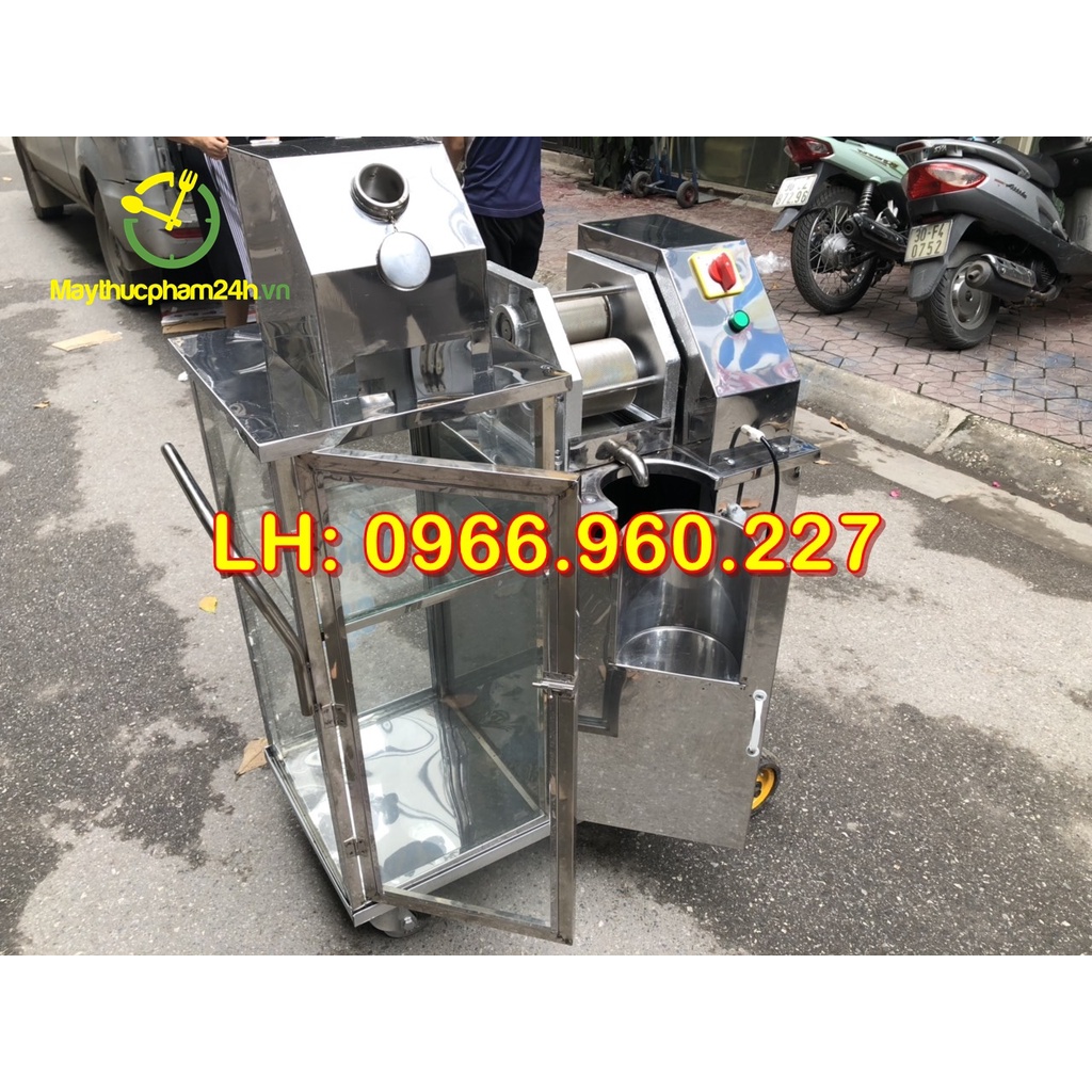 Máy ép mía tạo bọt, máy ép mía 1500W, ép chậm 1 lần là kiệt nước