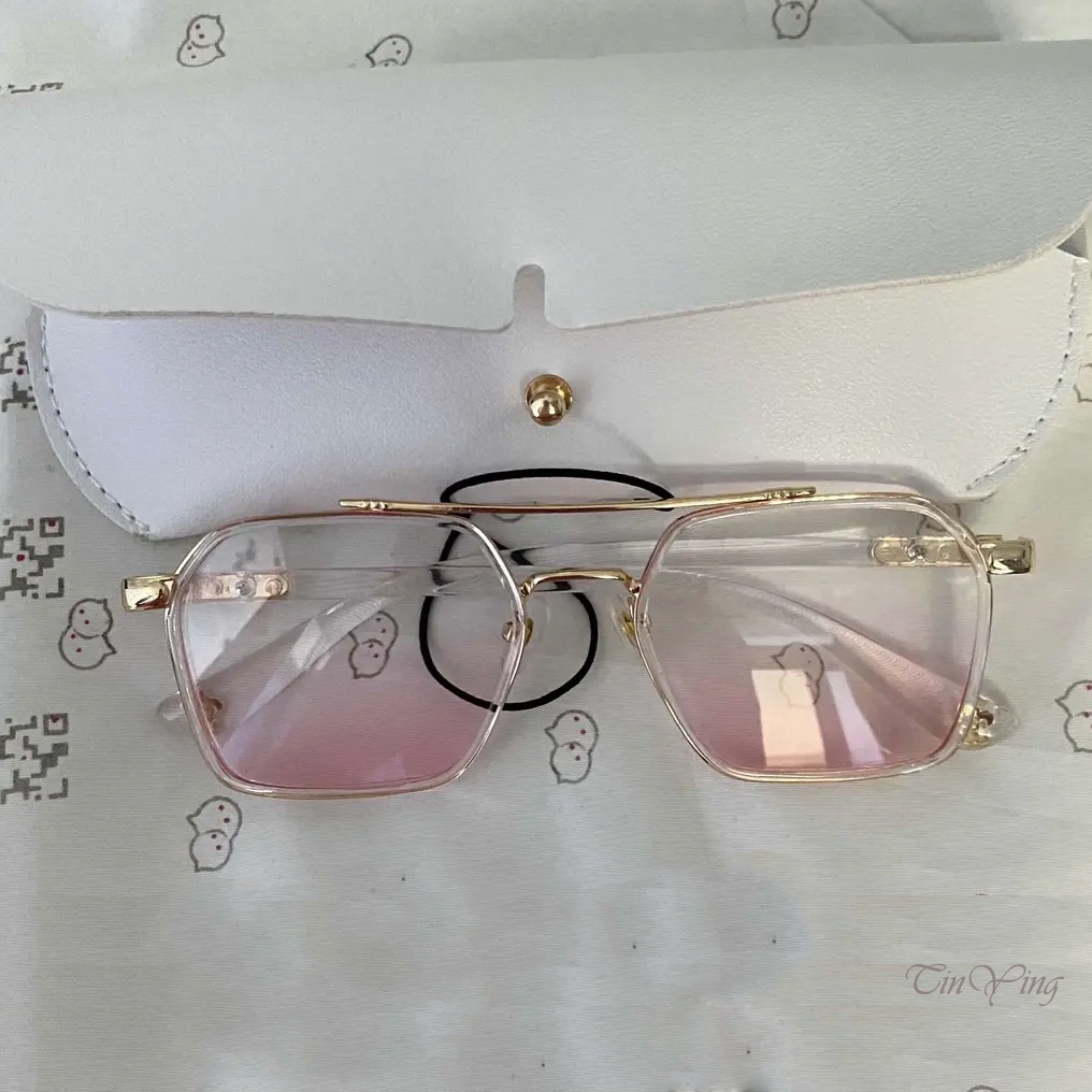 Mắt kính má hồng GETNOIVAS chống cận thị thiết kế hình tròn/vuông thời trang cho nữ