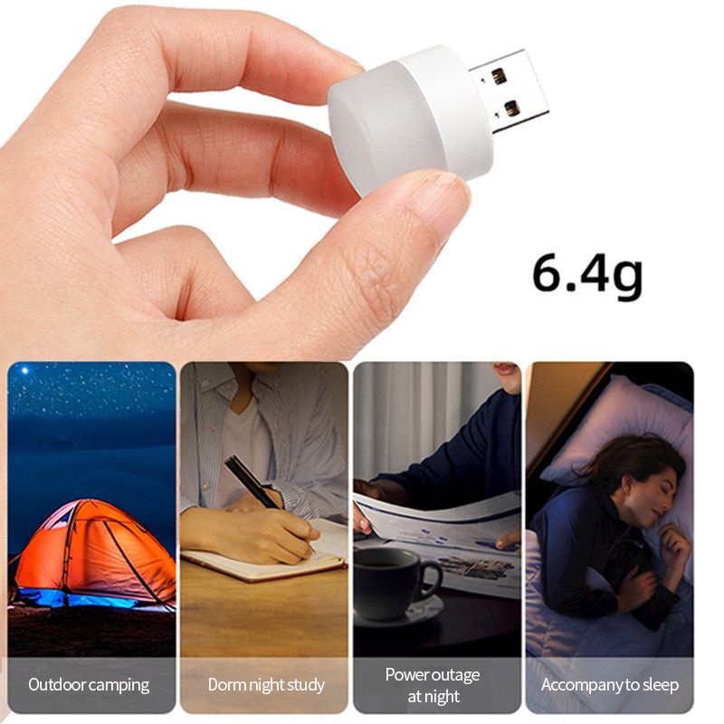 Đèn ngủ mini di động USB - Đèn ngủ ánh sáng dịu nhẹ - Cắm USB